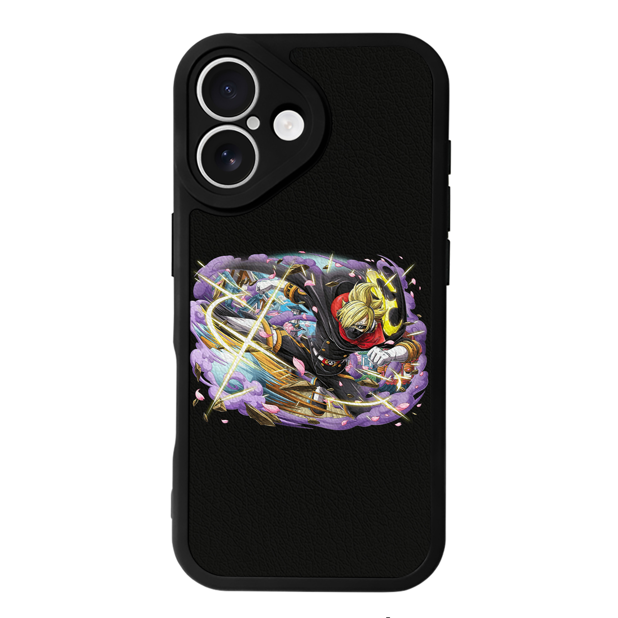 （画像用） ワンピース サンジ ONE PIECE Sanji 【iPhone 16シリーズ対応】シリコンスマホケース（レザー調） 材質：シリコン